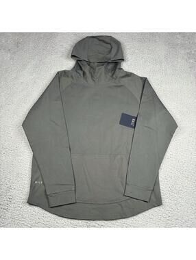 BYLT Elite Drop Cut Hoodie Men’s Large Gray Long Sleeve Pullover NWT